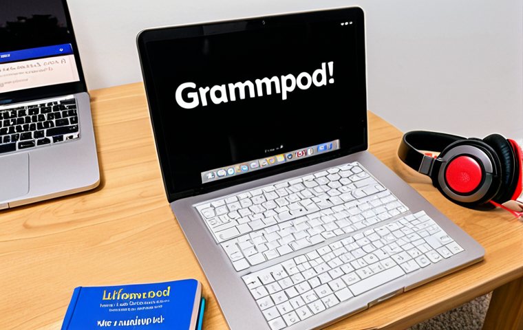 **A well-organized Persian language learning setup.** Includes a "Persian for Dummies" book, a "Grammaire du persan contemporain" grammar book, headphones, a smartphone displaying the Memrise app, and a laptop showing the IranianPod101 website. The scene is on a bright desk with a cup of tea, conveying a welcoming and approachable learning environment.
