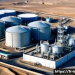Home 21 이란의 천연가스 자원 - A detailed aerial view of a sprawling natural gas extraction and processing facility located in sout...